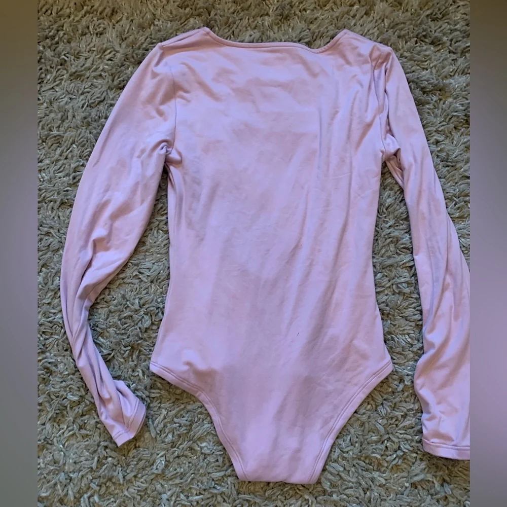 dip Pink Long Sleeve Bodysuit - Picture 2 of 4